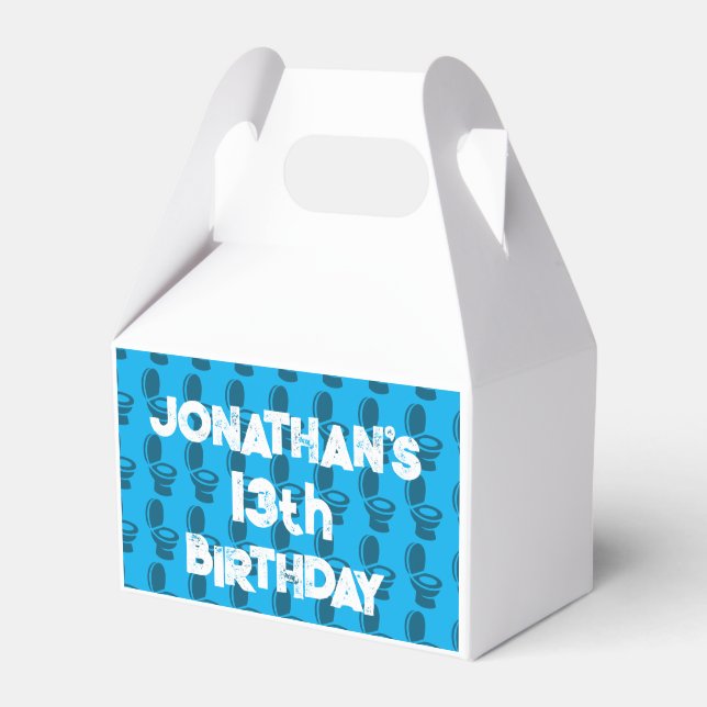 Skibidi Toilet Birthday Favor Box (Front Side)