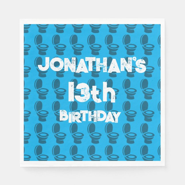 Skibidi Toilet Birthday Party Invitation Napkin (Front)