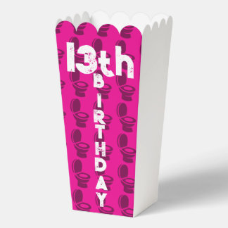 Skibidi Toilet Pink Birthday Party Favor Box