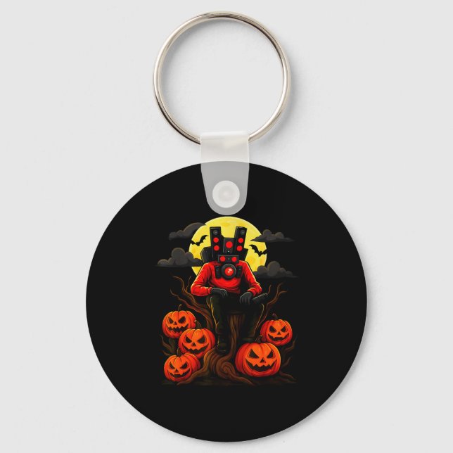 Skibidi Toilet Sigmas Don't Do Costumes Funny Hall Keychain (Front)