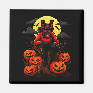 Skibidi Toilet Sigmas Don't Do Costumes Funny Hall Magnet