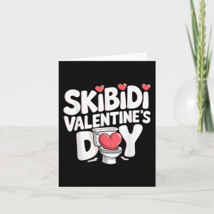 Skibidi Valentines Day Funny Rizzler Gen Alpha Mem Card
