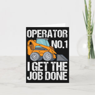 Skid Steer Daddy Funny Fathers Day Gift Card
