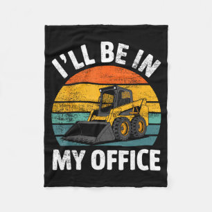 Skid Steer Operator Construction Heavy Equipment J Fleece Blanket