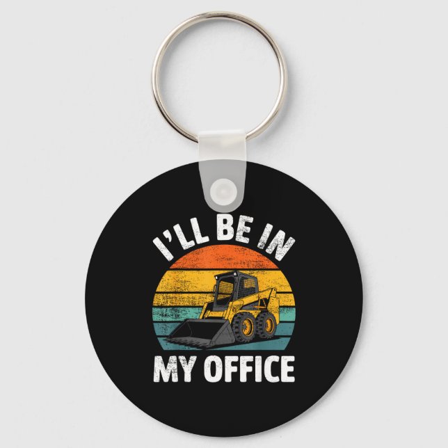 Skid Steer Operator Construction Heavy Equipment J Keychain (Front)