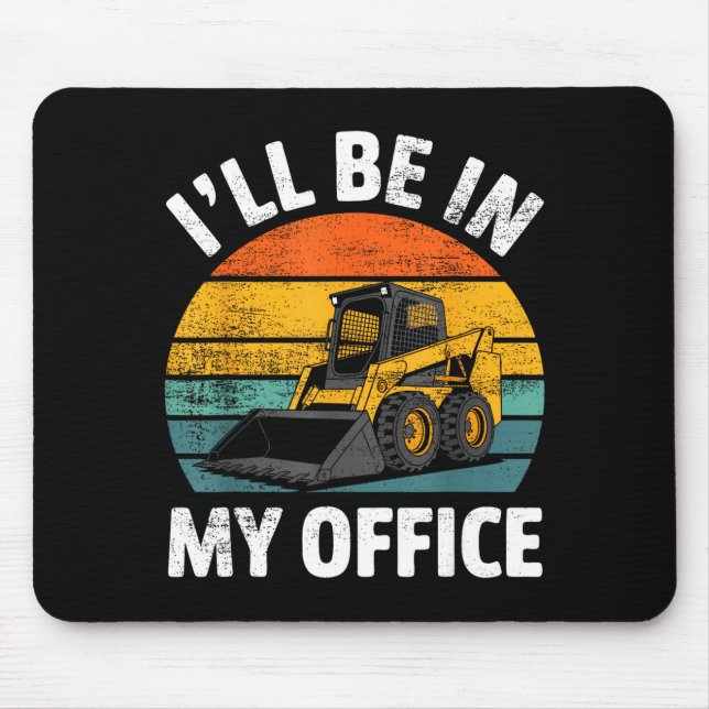Skid Steer Operator Construction Heavy Equipment J Mouse Pad (Front)