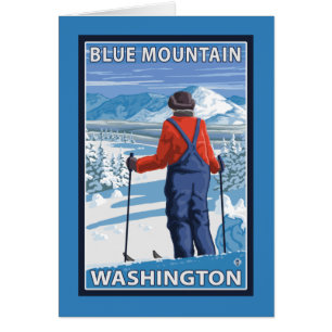 Skier Admiring - Blue Mountain, Washington