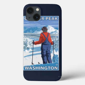 Skier Admiring - Glacier Peak, Washington iPhone 13 Case