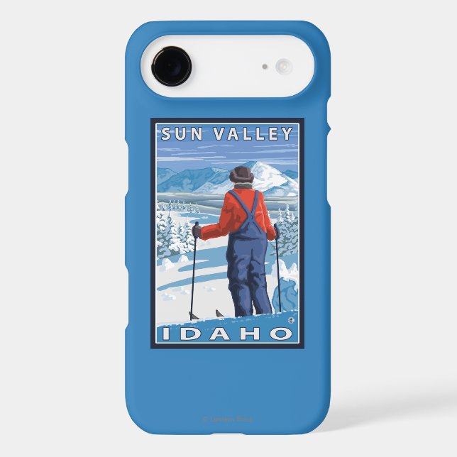 Skier Admiring - Sun Valley, Idaho Case-Mate iPhone Case (Back)