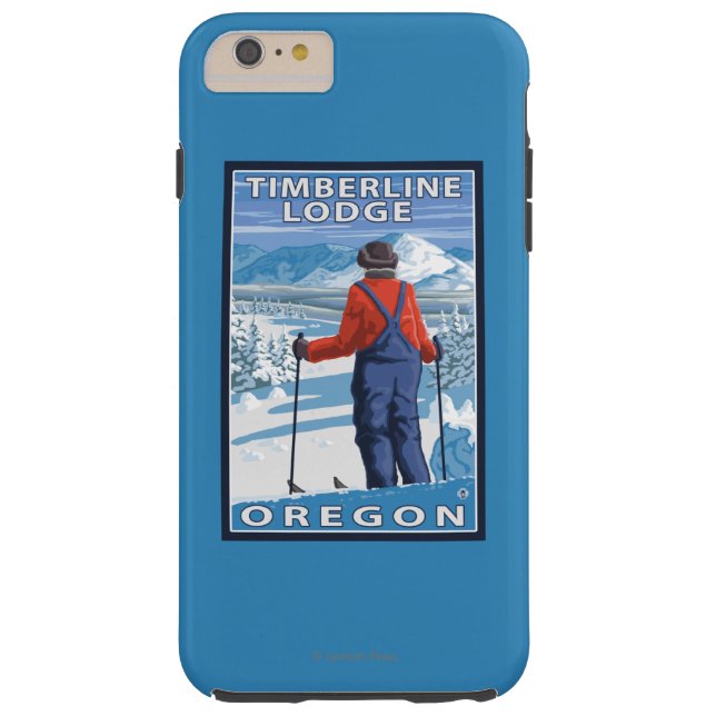 Skier Admiring - Timberline Lodge, Oregon Case-Mate iPhone Case (Back)