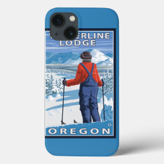 Skier Admiring - Timberline Lodge, Oregon iPhone 13 Case