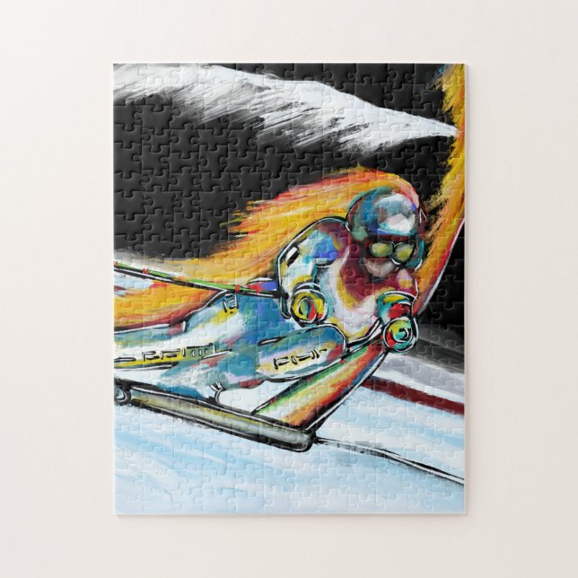 SKIER ART JIGSAW PUZZLE (Vertical)