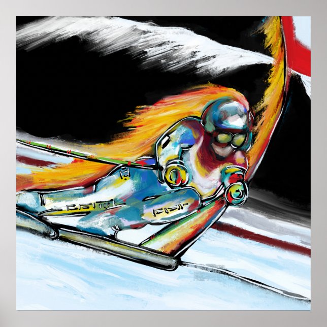 SKIER ART POSTER (Front)