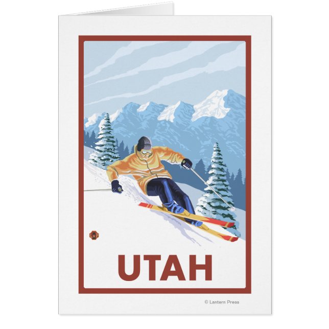 Skier de neige en descente Utah (Devant)