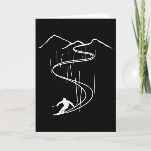 Skier Downhill Ski Racing Skiing Slalom Ski Lift  Card