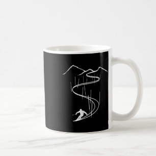 Skier Downhill Ski Racing Skiing Slalom Ski Lift  Coffee Mug