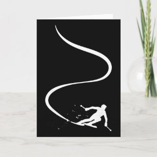 Skier Downhill Skiing Mountains Ski Sport Skier Sk Card