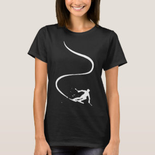 Skier Downhill Skiing Mountains Ski Sport Skier Sk T-Shirt