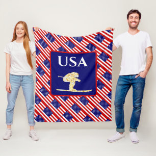 SKIER FLEECE BLANKET