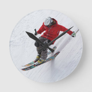 Skier - Horloge murale acrylique - HAMbWG