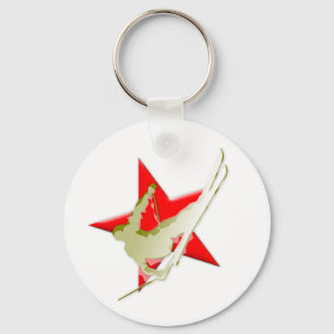 skier keychain
