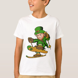 Skier Leprechaun St. Patrick's Day Skiing  T-Shirt