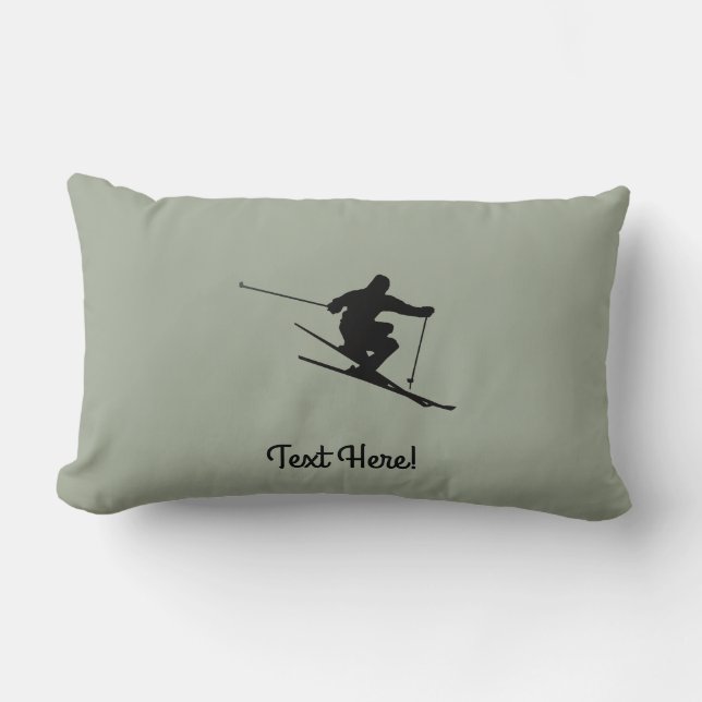Skier Lumbar Pillow (Front)