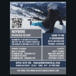 Skier Portrait, Ski/Snowboarding Lessons/Classes Flyer<br><div class="desc">Skier Portrait,  Ski/Snowboarding Lessons/Classes Advertising Flyers By The Business Card Store.</div>
