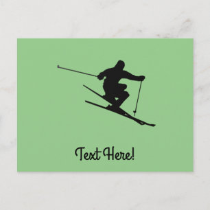 Skier Postcard