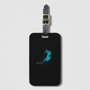 Skier, Ski, Japanese Luggage Tag