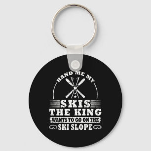 Skier Skiing Keychain