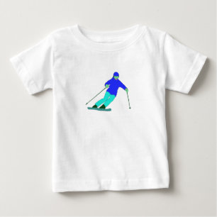 Skier Snow Skiing Baby T-Shirt