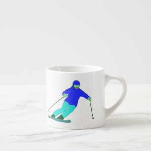 Skier Snow Skiing   Espresso Cup