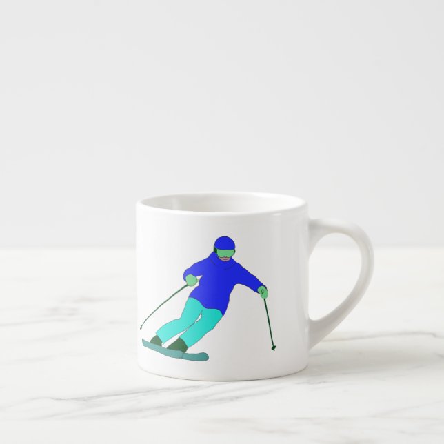 Skier Snow Skiing   Espresso Cup (Right)