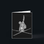 Skier snowflake merry christmas - ski snowflakes card<br><div class="desc">Skier snowflake merry christmas - ski snowflakes skiing</div>