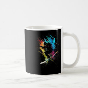 Skier Splash Art Freestyle Skiing Skiing Retro Ski Coffee Mug