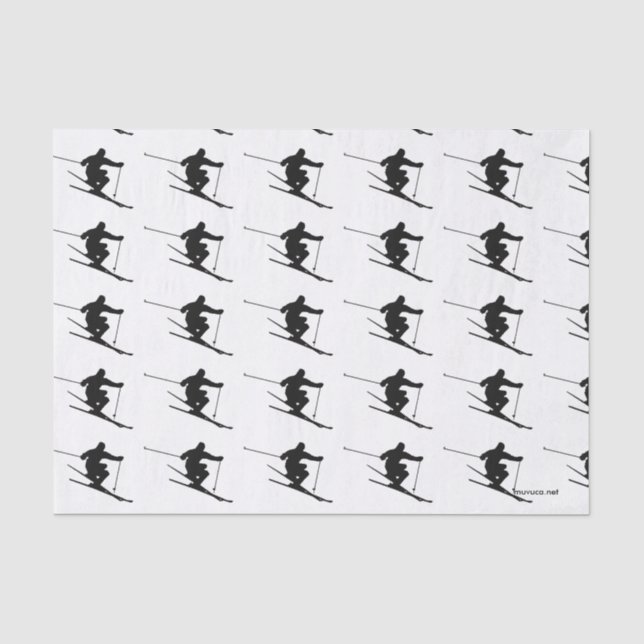 Skier Tissue Paper (Front)