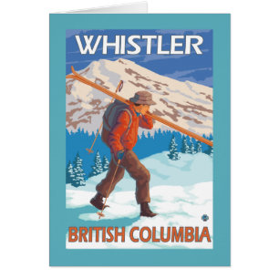 Skier transportant des skis de neige - Whistler, C