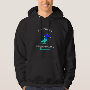  Skier Winter Sport Ski Adventures  Customizable Hoodie