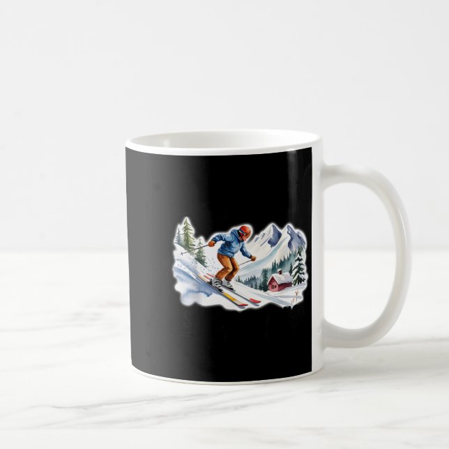 Skiers Men Still Go Skiing In Their Seventies Birt Coffee Mug (Right)
