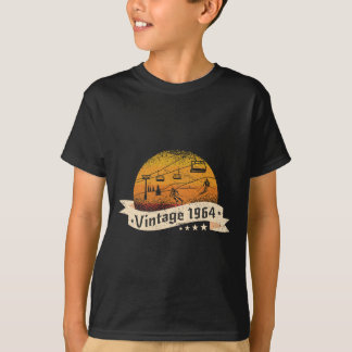 Skiers Skier Skilift Vintage Born 1964 Birthday Sk T-Shirt