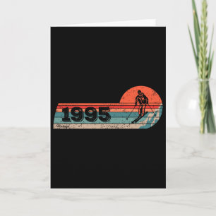 Skiers Skier Vintage Born 1995 Birthday Skiing Ski Card