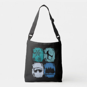 Skiers Skiing Winter Sports Crossbody Bag