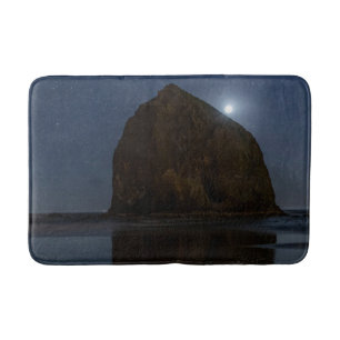 Skies Above Haystack Rock   Cannon Beach, Oregon Bath Mat