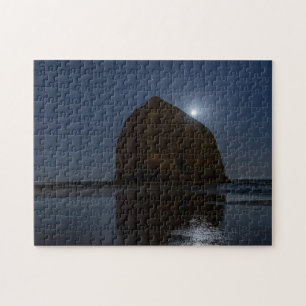 Skies Above Haystack Rock   Cannon Beach, Oregon Jigsaw Puzzle