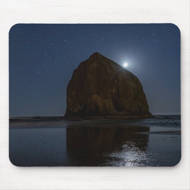 Skies Above Haystack Rock | Cannon Beach, Oregon Mouse Pad (Front)
