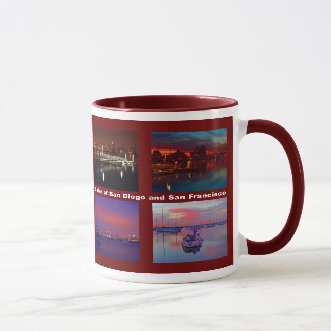 Skies of San Diego and San Francisco Mug (Right)