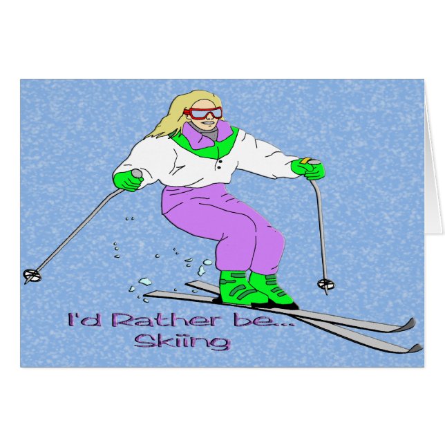 Skieur féminin (Devant horizontal)