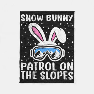 Skifahrer Snow Bunny Patrol On The Slopes Security Fleece Blanket