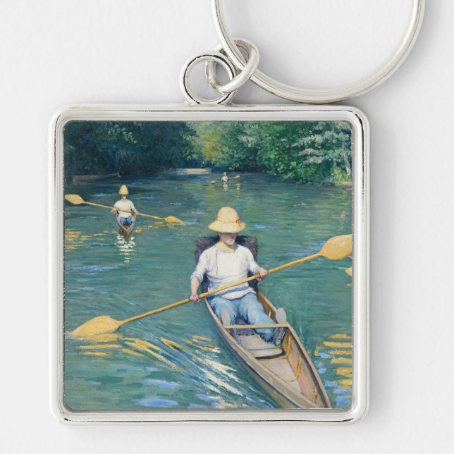 Skiffs by Gustave Caillebotte Keychain (Front)